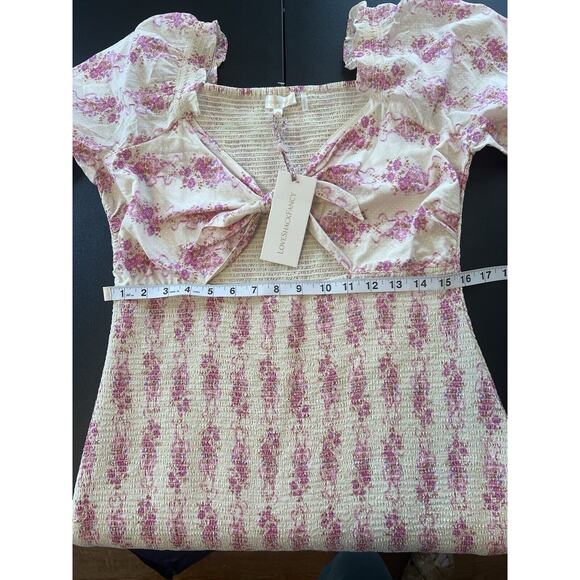 LoveShackFancy Pink and Cream Mini Dress - Picture 8 of 13